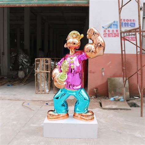 Home Decoration Resin Cartoon Statue Fiberglass Jeff Koons Popeye