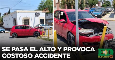 Se Pasa El Alto Y Provoca Costoso Accidente