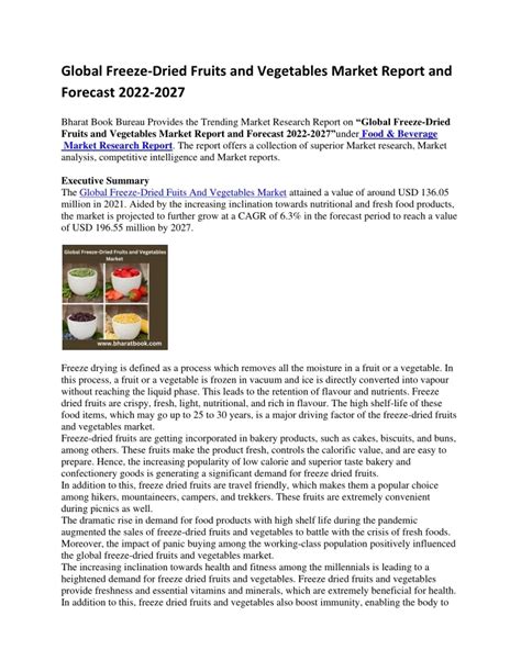 Ppt Global Freeze Dried Fruits And Vegetables Market Report And