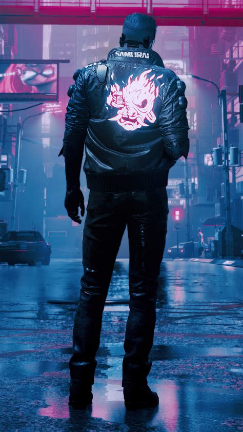 Samurai Wallpaper 4K, Cyberpunk 2077, Leather jacket