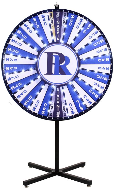 Custom Lighted Prize Wheel With Custom Magnetic Graphics Prize