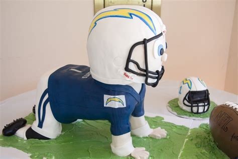 Chargers Baby And Football Cakes