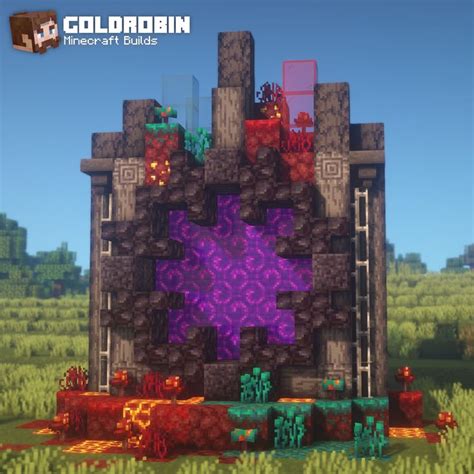 Minecraft Nether Portal Design With New Blocks