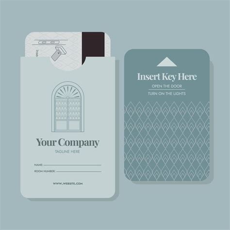 Hotel Key Card Holder and Card Design