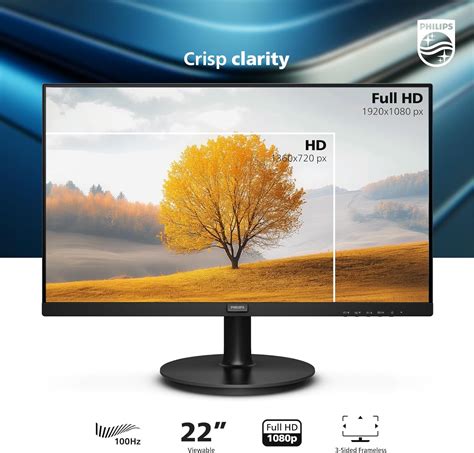 Philips 22 Inch Class Thin Full Hd 1920 X 1080 Monitor 100hz Refresh