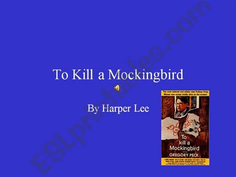 Esl English Powerpoints To Kill A Mockingbird