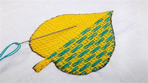 Beautiful And Gorgeous Leaf Designhand Embroidery Leaf Design Tutorial