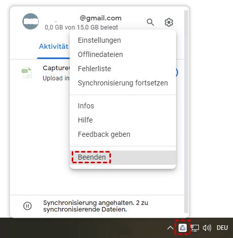 Methoden Google Drive Synchronisation Ausschalten