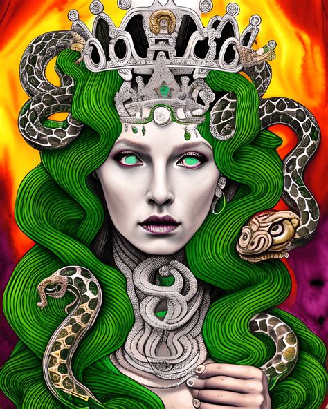 Intricately Rendered 8k Queen Medusa Graphic · Creative Fabrica