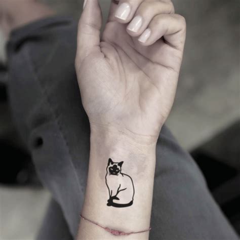 Siamese Cat Temporary Tattoo Sticker Set Of Siamese Cat Tattoos | The ...