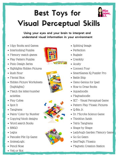 Best Visual Perceptual Toys and Games List Printable