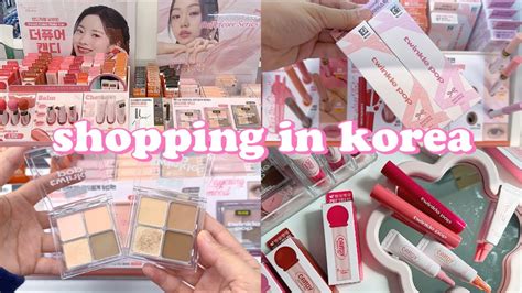 Shopping In Korea Vlog 🇰🇷 Cutest Makeup Haul 🍒 Candy Lip Tint Liquid Blusher 다이소 신상 Youtube