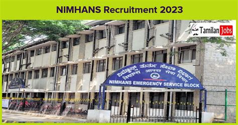 Nimhans Recruitment Apply Online For Junior Research Fellow Job