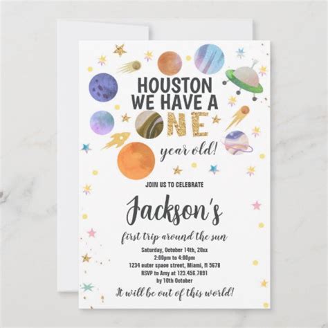 Outer Space Birthday Invitation Outer Space Invitation Zazzle