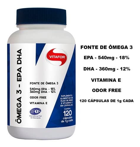 Kit X Omega Epa Dha Mg Vitafor C Psulas Frete Gr Tis