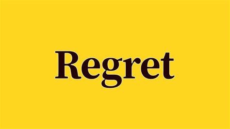 Regret Pronunciation And Meaning YouTube