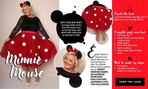 Plus Size Minnie Mouse Costume Society Plus Size Diy Costumes Plus Size Tutus Minnie Mouse