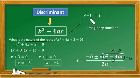 Math 9 Discriminant Nature Of Roots Of Quadratic Equation Youtube