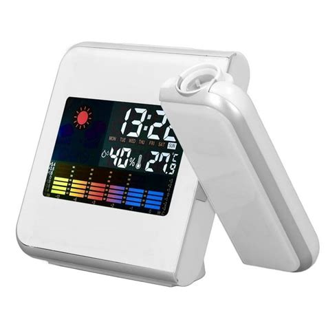 Projection Alarm Clock, Ceiling Digital Clock Projector, Indoor/Outdoor Temperature Display ...