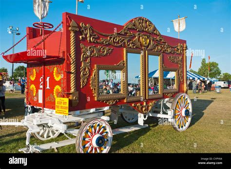 Vintage Antique Old Circus Wagon At The Annual Great Circus Parade