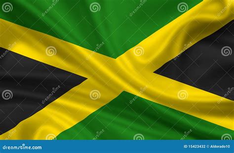 Bandeira de Jamaica ilustração stock Ilustração de preto 15423432