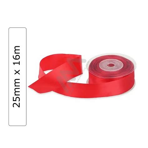 Fita De Embrulho Cetim 026 Vermelho 25mm X 16m