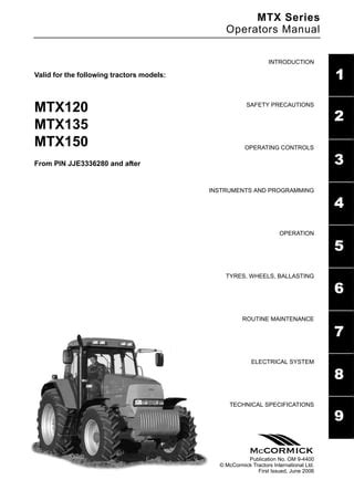 Mc Cormick Mtx Tractor Operator Manual Pdf