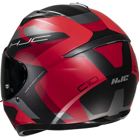 Casque C Tins Mc Sf Hjc Noir Gris Rouge Maxxess Fr Casque Int Gral