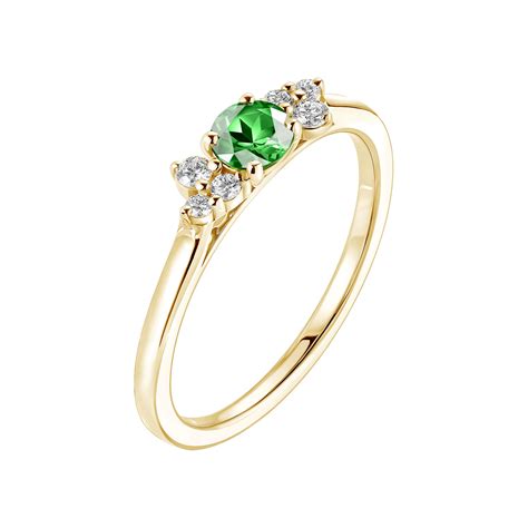 Baby Everbloom Yellow Gold Tsavorite Ring Gemmyo