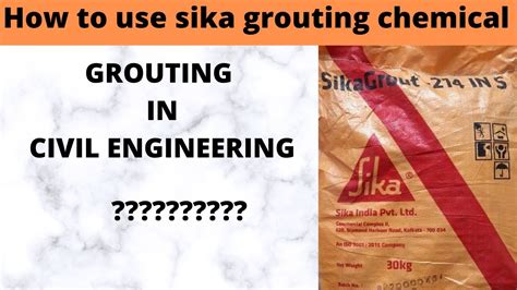 How To Use Sika Grouting Chemical Grouting Process Gp Grouting