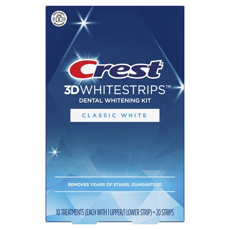 Crest D White Strips Classic White At Home Teeth Whitening Kit