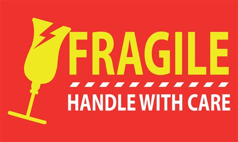 Fragile Handle With Care Sticker Fragile Label With Broken Glass Symbol Vector 35376263 Vector