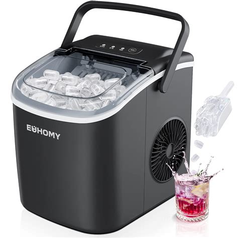 Amazon EUHOMY Countertop Ice Maker Machine With Handle 26lbs In