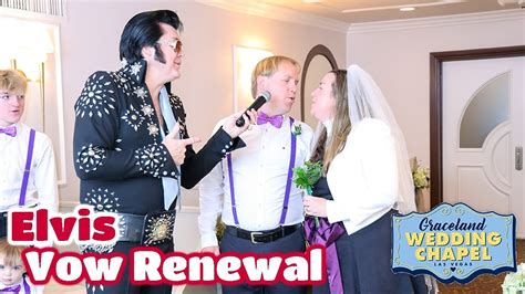 Jess Chris Elvis Vow Renewal In Las Vegas Graceland Chapel Youtube