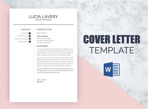 Professional Resume Cover Page Template Word, Cover Letter Template, Modern Professional Resume ...