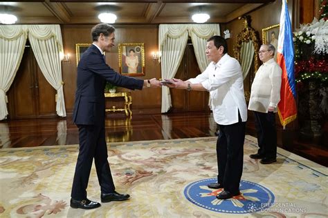 President Rodrigo Roa Duterte Receives The Credentials Of Resident