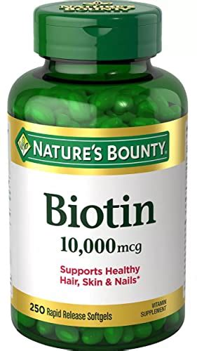 Nature S Bounty Biotina Mcg C Psulas Blandas De Libe