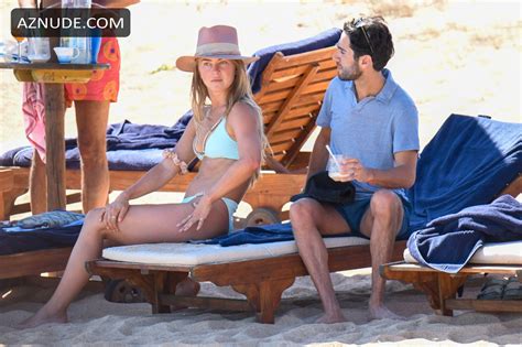 Julianne Hough Sexy Seen In A Blue Bikini With A Small Nip Slip In Italy AZNude