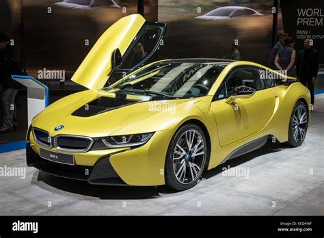 FRANKFURT GERMANY SEP 12 2017 BMW I8 Protonic Frozen Yellow