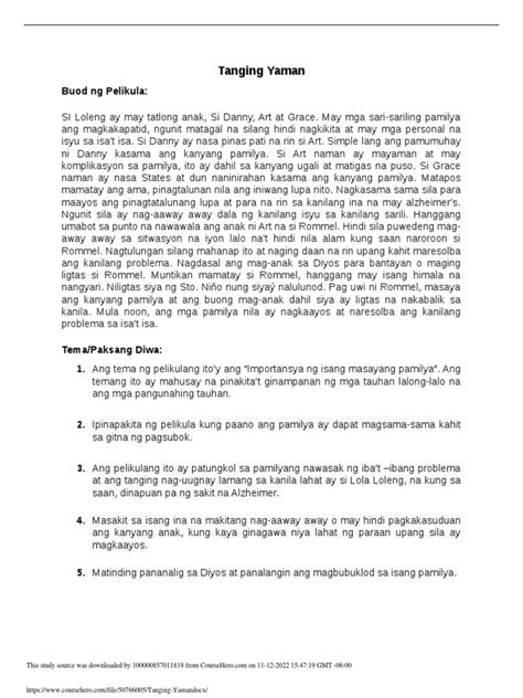 Tanging Yaman Pdf