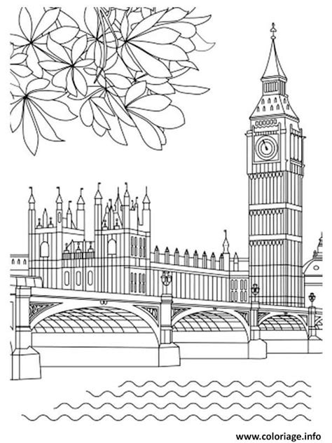 Coloriage Big Ben Elizabeth Tower Dessin Big Ben à Imprimer