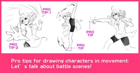 Pro tips for drawing characters in movement: Let’s talk about battle scenes! - Anime Art Magazine