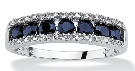 A Beautiful 105 Tcw Round Genuine Blue Sapphire And Diamond Accent 10k