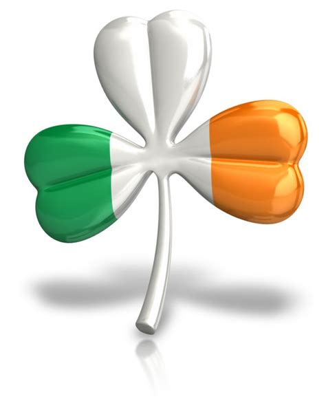 Irish Flag Four Leaf Clover