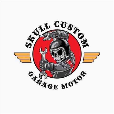 Premium Vector Skull Biker Mechanic