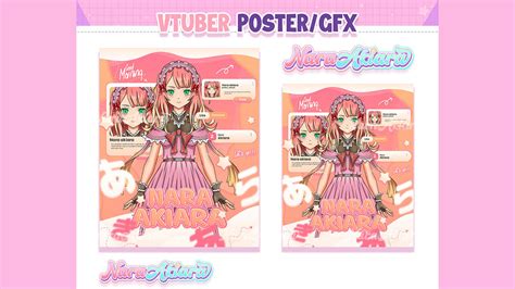 Stylish And Eye Catching Vtuber Posters V For Streamer