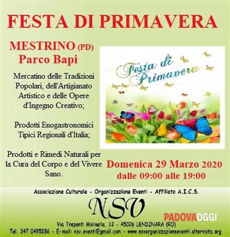 Al Parco Bapi Di Mestrino La Festa Di Primavera Il Marzo