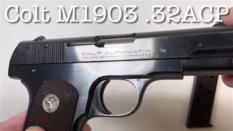 Colt Automatic Caliber 32 Rimless Smokeless M1903 Pocket Hammerless Carry Pistol From 1928