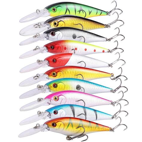 Buy Minnow Fishing Lures Crankbaits Set Pcs Bass Fishing Hard Baits