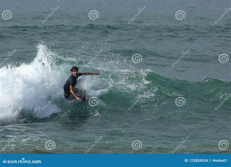 Surfing The Waves Of Koggala Beach In Sri Lanka Editorial Photo Image